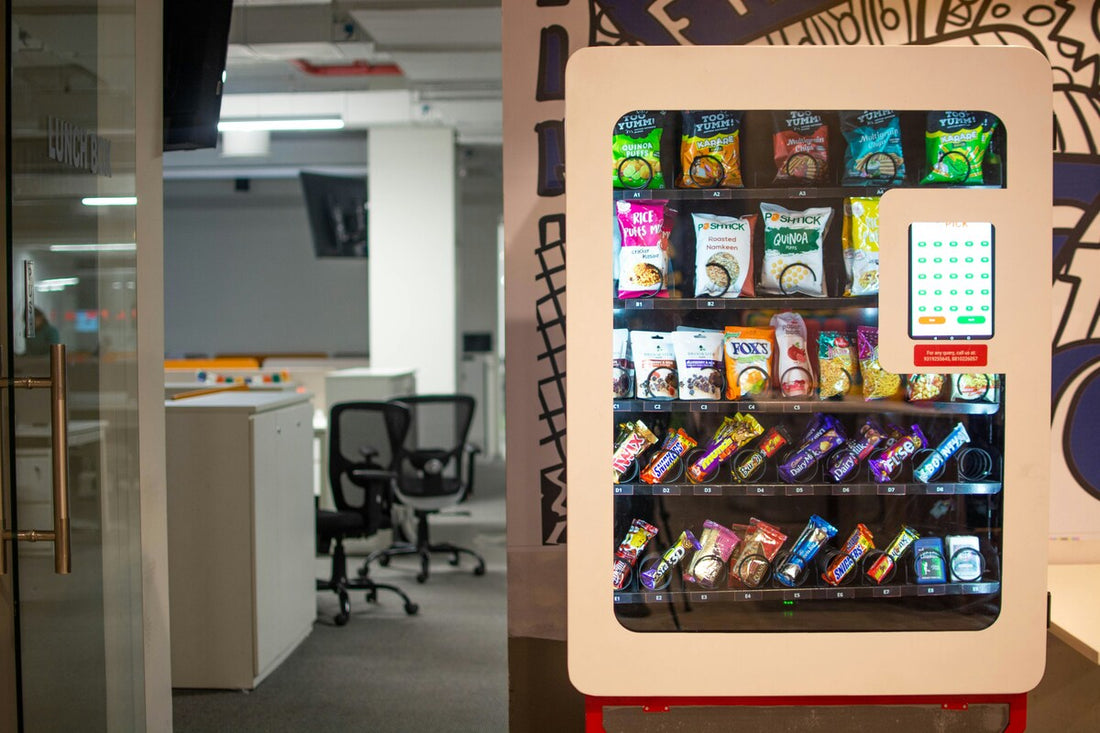A vending machine in a workplace
