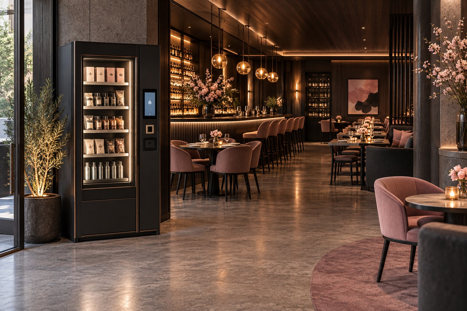 Restaurant & Bar setting illustration